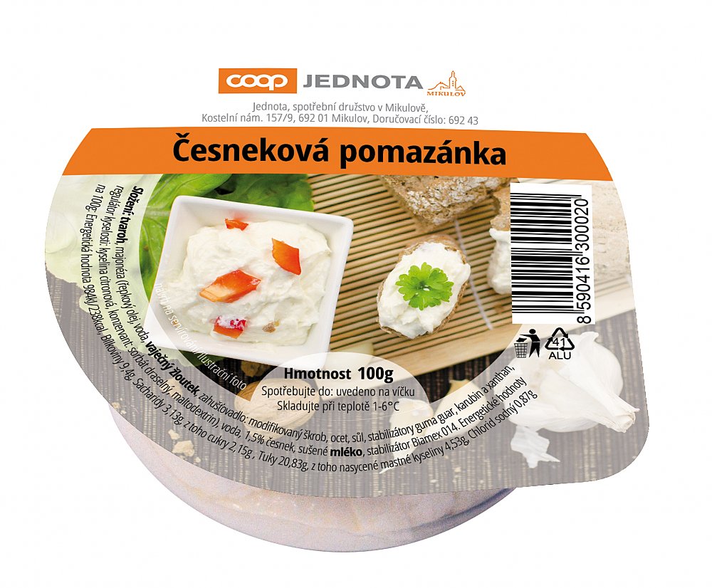 Česneková pomazánka 100g - obrázek