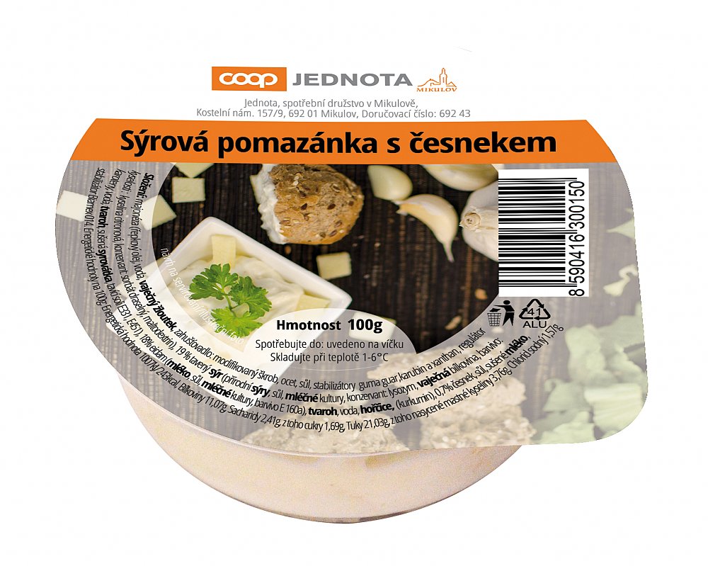 Sýrová pomazánka s česnekem 100 g - obrázek