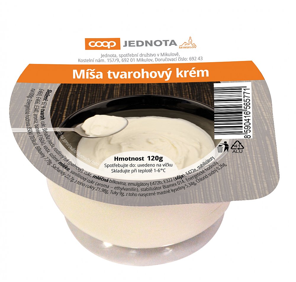 Míša tvarohový krém 120 g - obrázek