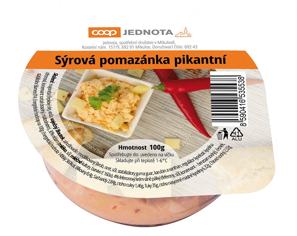 Sýrová pomazánka pikantní 100 g - obrázek