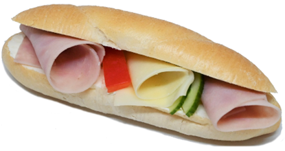 Obložený rohlík 90g - obrázek